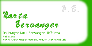 marta bervanger business card